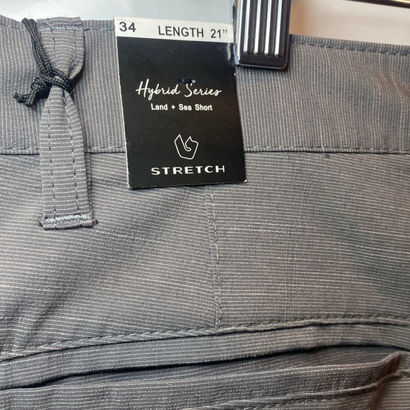 NWT Burnside 360 Hybrid Land & Sea Mens Shorts 34 Stretch quick dry, Grey NWT - Picture 5 of 14